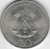 () Монета Германия (ГДР) 1972 год 20 марок ""  Серебрение  UNC
